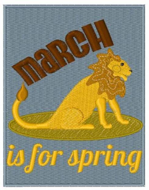 Picture of March Spring Machine Embroidery Design