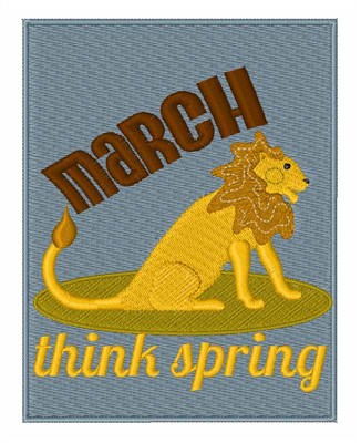 Think Spring Machine Embroidery Design