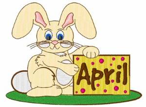 Picture of April Bunny Machine Embroidery Design