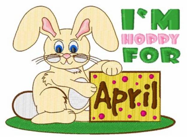 Picture of Hoppy April Machine Embroidery Design