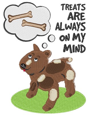 Treats Thoughts Machine Embroidery Design
