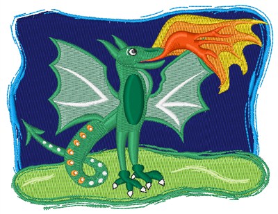 Fantasy Dragon Machine Embroidery Design