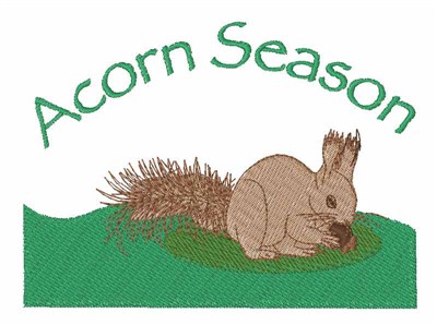 Acorn Season Machine Embroidery Design