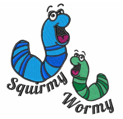 Squirmy Wormy Machine Embroidery Design
