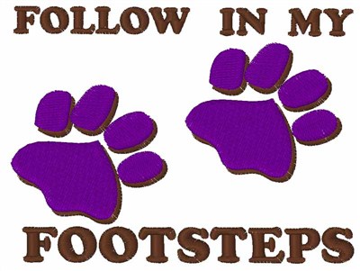 Animal Footsteps Machine Embroidery Design