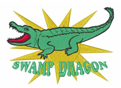 Swamp Dragon Machine Embroidery Design