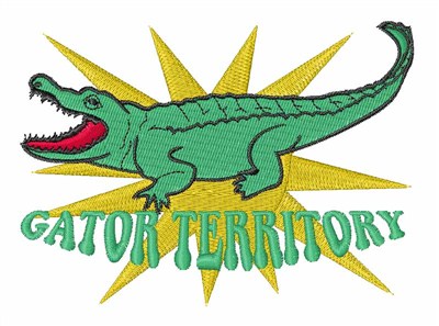 Gator Territory Machine Embroidery Design