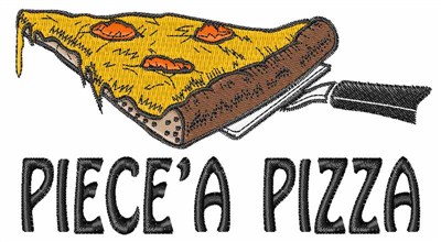 Piecea Pizza Machine Embroidery Design