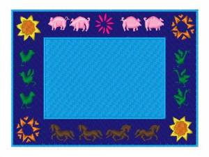 Picture of Animal Frame Machine Embroidery Design