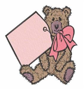 Picture of Bear Present Machine Embroidery Design