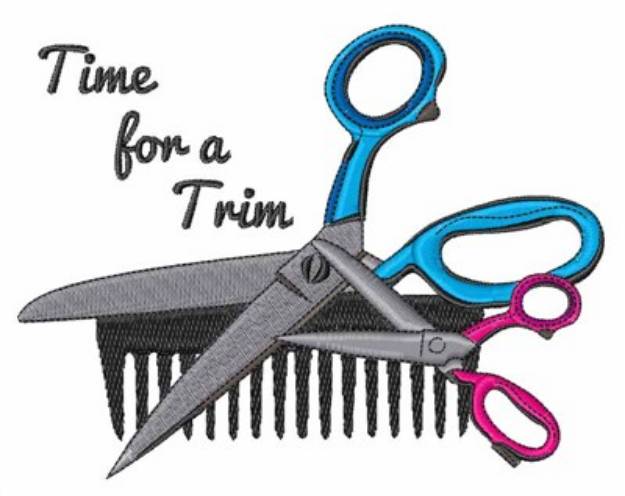Picture of Time for a Trim Machine Embroidery Design