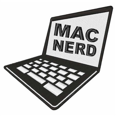 Mac Nerd Machine Embroidery Design