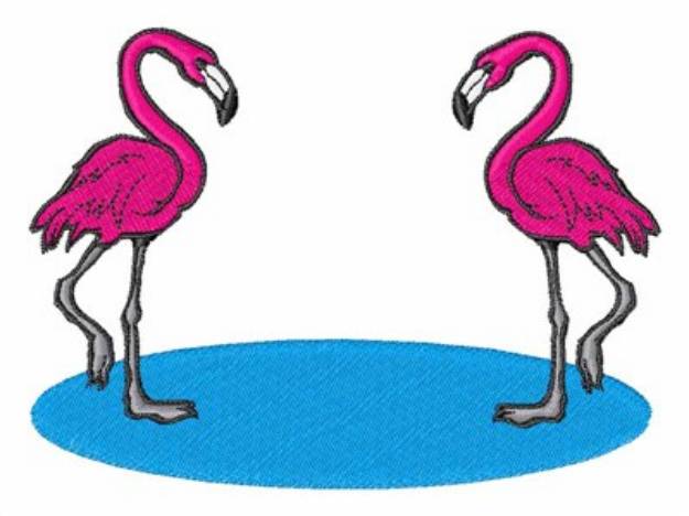 Picture of Pink Flamingos Machine Embroidery Design