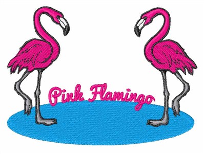 Pink Flamingo Machine Embroidery Design