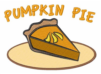 Pumpkin Pie Machine Embroidery Design