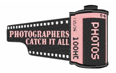 Photographers Catch It All Machine Embroidery Design