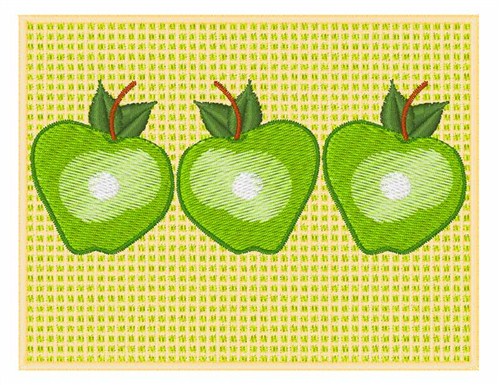 Green Apples Machine Embroidery Design
