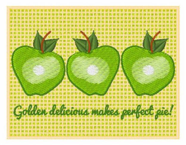 Picture of Makes Perfect Pie Machine Embroidery Design