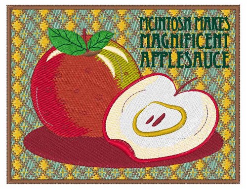 Magnificent Applesauce Machine Embroidery Design