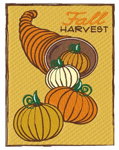 Fall Harvest Machine Embroidery Design