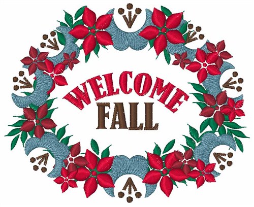 Welcome Fall Machine Embroidery Design