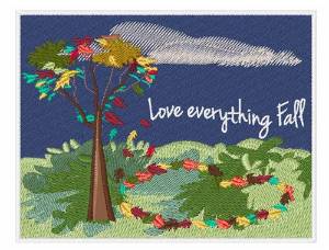 Picture of Love Everything Fall Machine Embroidery Design