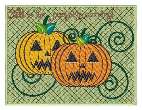 Pumpkin Carving Machine Embroidery Design
