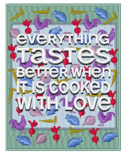 Cooked with Love Machine Embroidery Design