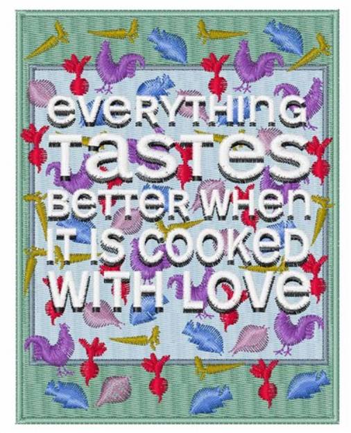 Picture of Cooked with Love Machine Embroidery Design