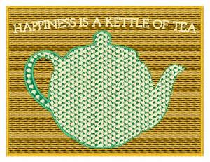 Picture of Happiness is a Kettle Machine Embroidery Design