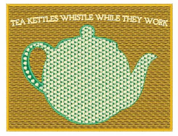 Picture of Tea Kettles Whistle Machine Embroidery Design