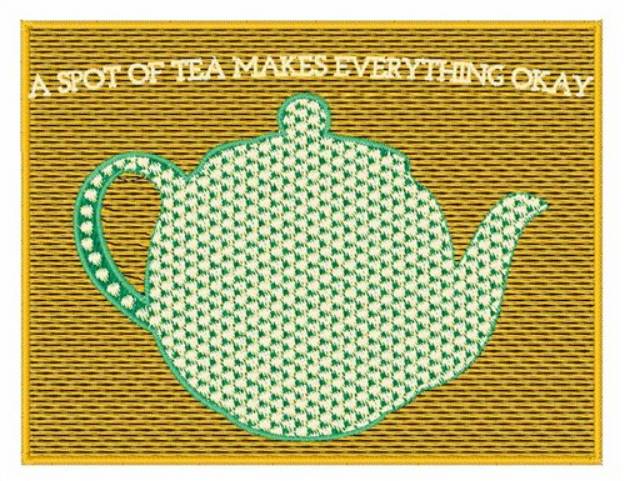 Picture of Spot of Tea Machine Embroidery Design