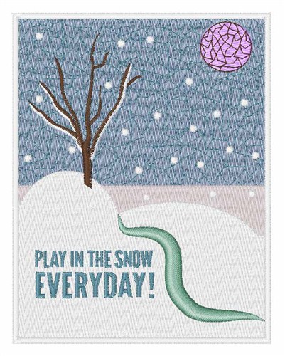 Play in the Snow Everyday Machine Embroidery Design