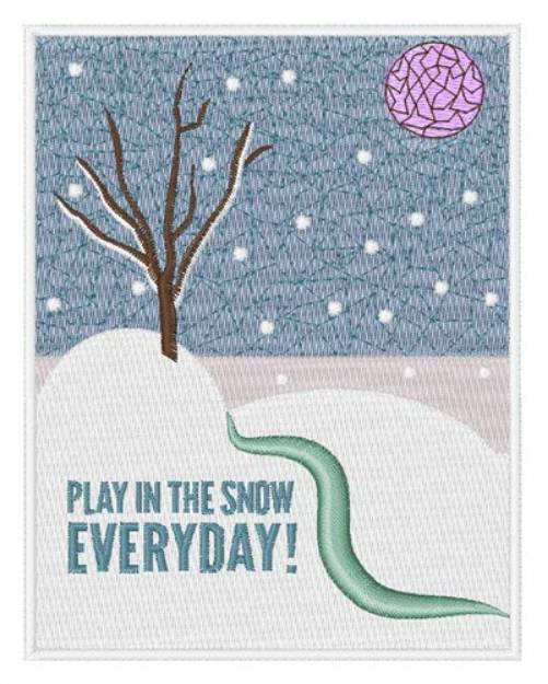 Picture of Play in the Snow Everyday Machine Embroidery Design