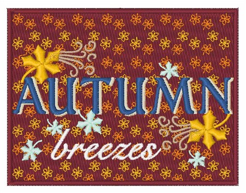 Autumn Breezes Machine Embroidery Design