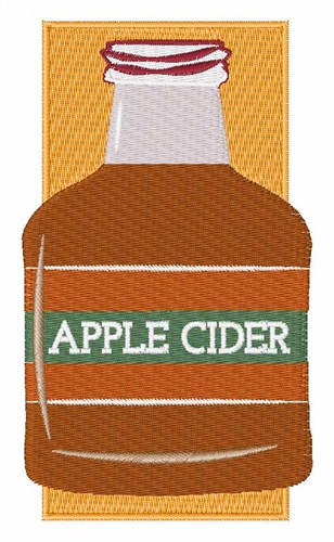 Bottle of Apple Cider Machine Embroidery Design