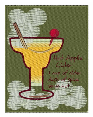 Hot Apple Cider Machine Embroidery Design