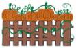 Picture of Pumpkin Fence Machine Embroidery Design