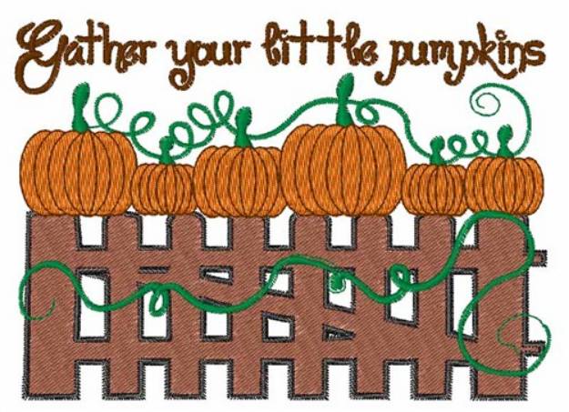 Picture of Gather Your Little Pumpkins Machine Embroidery Design