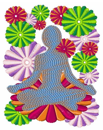 Yoga Position Machine Embroidery Design