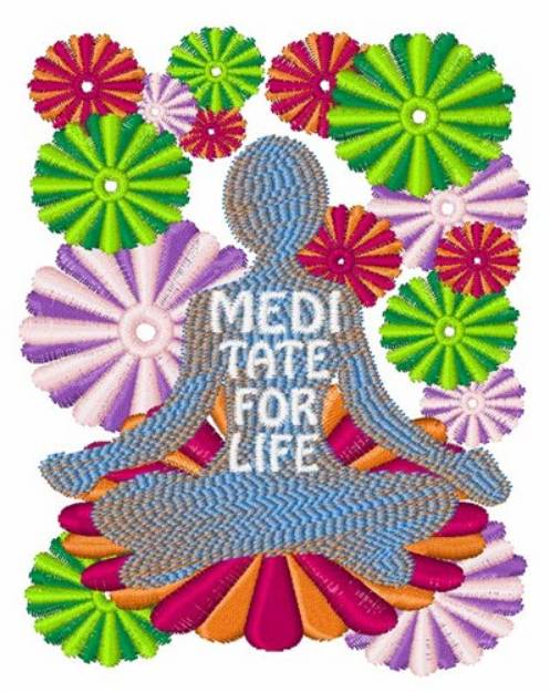 Picture of Meditate for Life Machine Embroidery Design