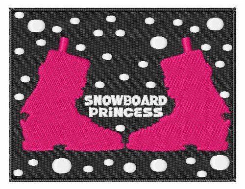 Snowboard Princess Machine Embroidery Design