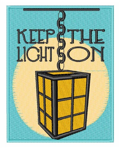 Keep the Light On Machine Embroidery Design