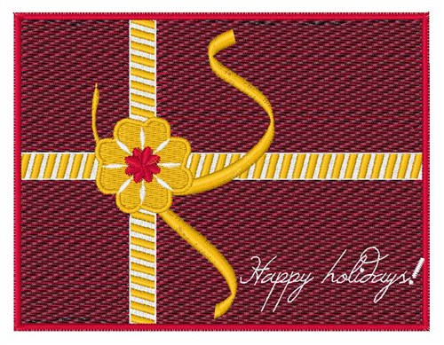 Happy Holidays Machine Embroidery Design