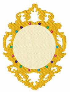 Picture of Jeweled Framed Mirror Machine Embroidery Design