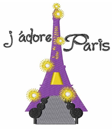 j adore Paris Machine Embroidery Design