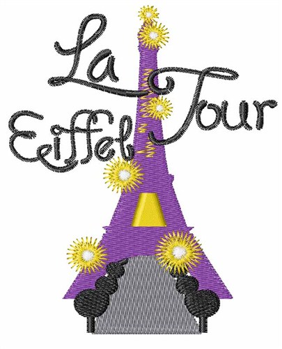 La Eiffel Tour Machine Embroidery Design