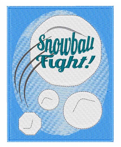 Snowball Fight Machine Embroidery Design