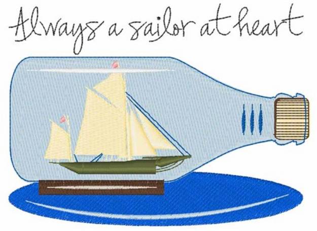 Picture of Always a Sailor at Heart Machine Embroidery Design
