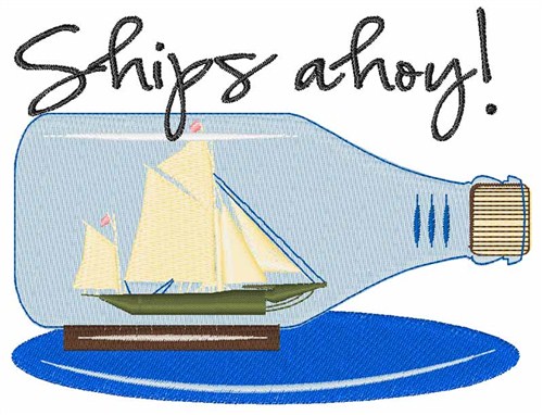 Ships ahoy Machine Embroidery Design